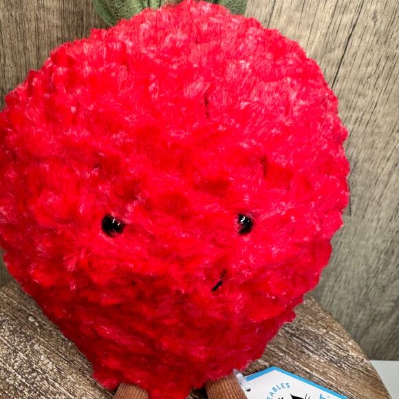 Jellycat Amuseables Strawberry FAST SHIP NEW Jellycat Strawberry - Picture 3 of 8